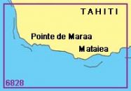 Shom Côte Sud-Ouest de Tahiti - De Atehiti a Maraa