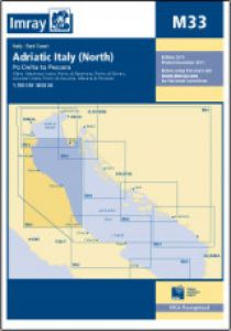 Imray M33 mapa Jadrerské moře - Itálie sever
